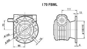 FLANGIA LATERALE F/FBML MI70/MU75 (FL/F1)