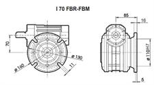 FLANGIA LATERALE FBM/FBR MI70/MU 75 (F2/F3)