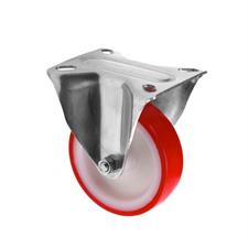 RUOTA PU/L D.80 PIASTRA FISSA