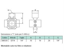 DERIVAZIONE T 1/4 PER F-R-L