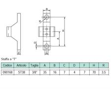 STAFFA A T 3/8