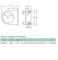 STAFFA PER RIDUTTORE/FILTRO RIDUTTORE 3/8