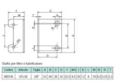 STAFFA PER FILTRO/LUBRIFICATORE 3/8