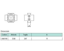 DISTANZIALE 3/8 GRUPPO TRATT.ARIA