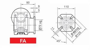 FLANGIA LATERALE FA BASSA VSF 50