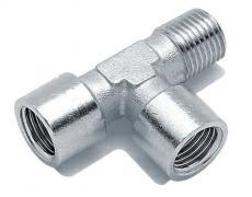 RACCORDO T - M/F/F OTTONE NICHELATO 1/2F - 1/2M