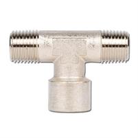 RACCORDO T - M/F/M OTTONE NICHELATO 3/8M - 3/8F