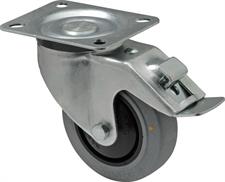 RUOTA PERFORMA INOX D.80 PIASTRA GIR.+FRENO