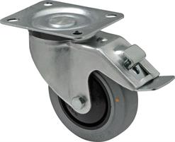 RUOTA PERFORMA INOX D.100 PIASTRA GIREVOLE+FRENO